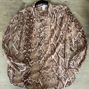 H&M leopard blouse mint condition